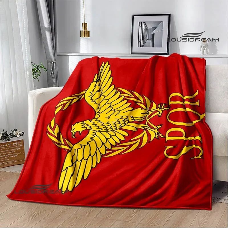 Roman SPQR logo printed blankets Children's warm blanket soft and comfortable blanket home travel blankets birthday gift