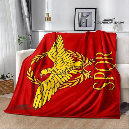 Roman SPQR logo printed blankets Children's warm blanket soft and comfortable blanket home travel blankets birthday gift