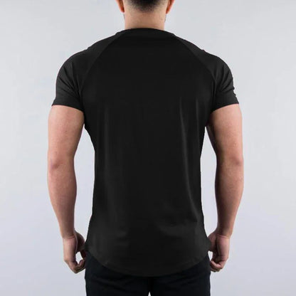 Plain Summer Cotton Breathable Short Sleeve Shirts Gym Sport Workout Muscle Running T-shirts Mens Bodybuilding Fitness Clothing