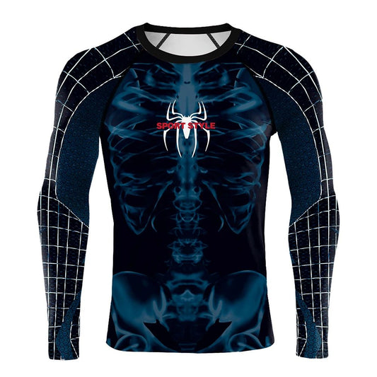 Super Mens Compression T-Shirt Long Sleeve 3D Tight Fitness Gym Sports Digital Printed Running Shirts Hero Jerseys Cosplay Top