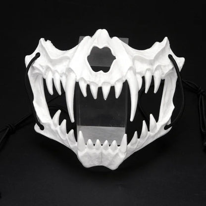 Skull Party Mask Demon Werewolf Tigers Skull Half Face Cover Mask Halloween Dance Prom Cosplay Costume Mask Prop