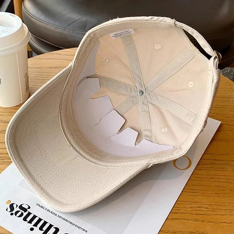 Soft Cotton Letters Baseball Cap For Women Men Retro Embroidery Curved Brim Hat Unisex Ponytail Hip Hop Dad Trucker Sun Hats