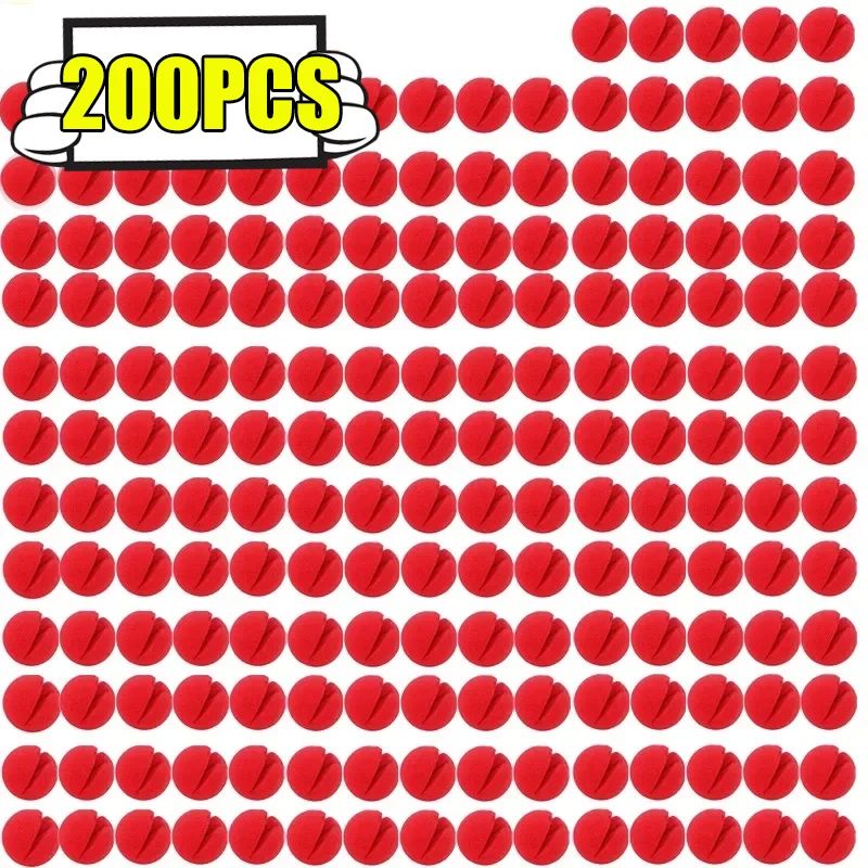 200/1PCS Red Funny Clown Nose Foam Sponge Ball Nose Cosplay Costume Make Up Props Circus Halloween Party Decoration Supplies