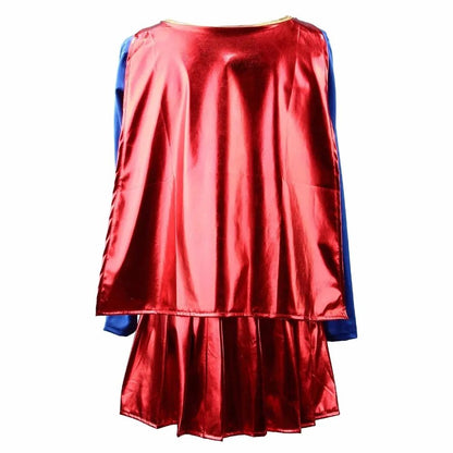 Women Super Girl Superhero Superwomen Costume Fancy Dress Outfit Party Halloween Superwomen Costume Fancy Dress