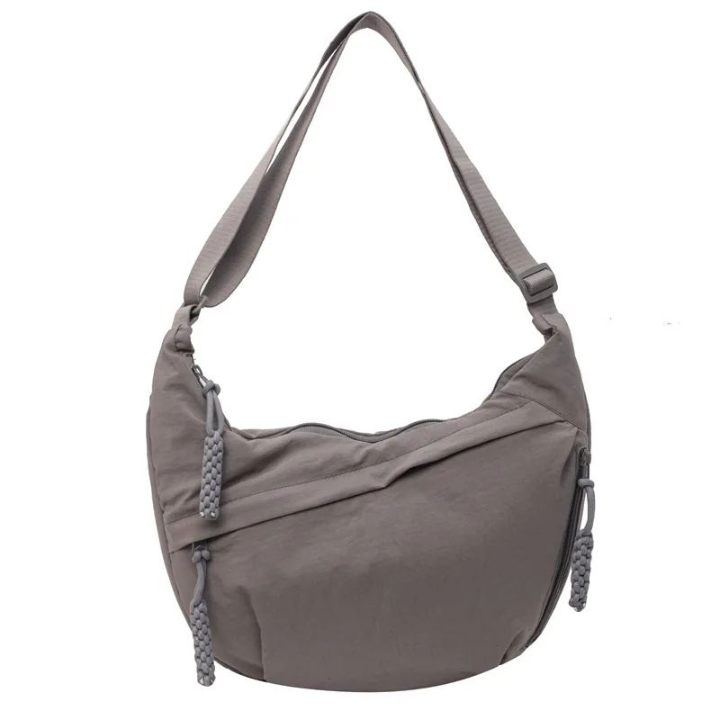 Durable Nylon Fabric Shoulder Bag High Capacity Women's Crossbody Messenger Bag Stylish Leisure Hobo Handbag for Everyday Use