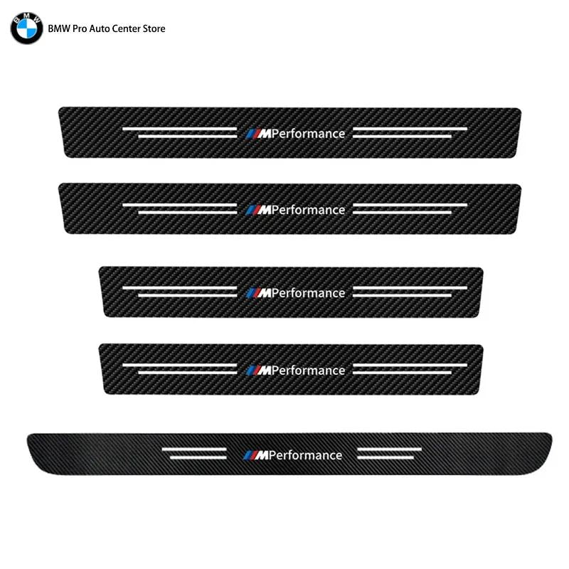 Car Door Automobile Scraper Protection Universal Pedal Protection Sticker Carbon Fiber Grain Automobile Threshold Strip For BMW