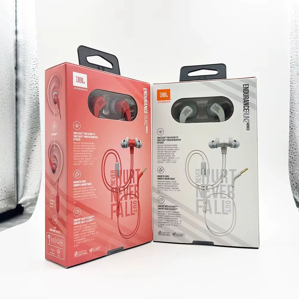Fone de ouvido com fio intra-auricular Original JBL Run2 Esportes jogos esports dedicado 3,5 mm orifício redondo com controle de fio para computador laptop celular