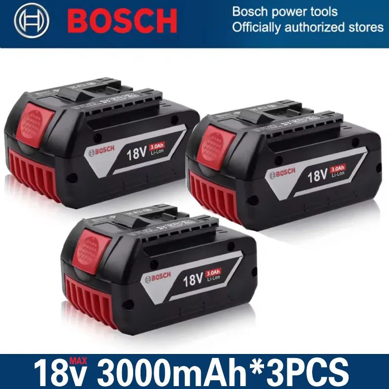 Bateria 100% Original 18v 6Ah 5Ah 3Ah BOSCH Professional 18V 18650 Bateria Li-ion 18V Substituição para BAT609 BAT609G BAT618 BAT618G