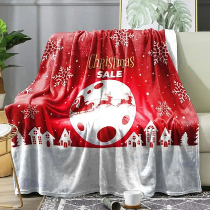 Manta de Natal Xadrez de Inverno Colcha Cobertor Quente Macio de Flanela para Sofá, Decoração de Casa, Presentes de Fim de Ano