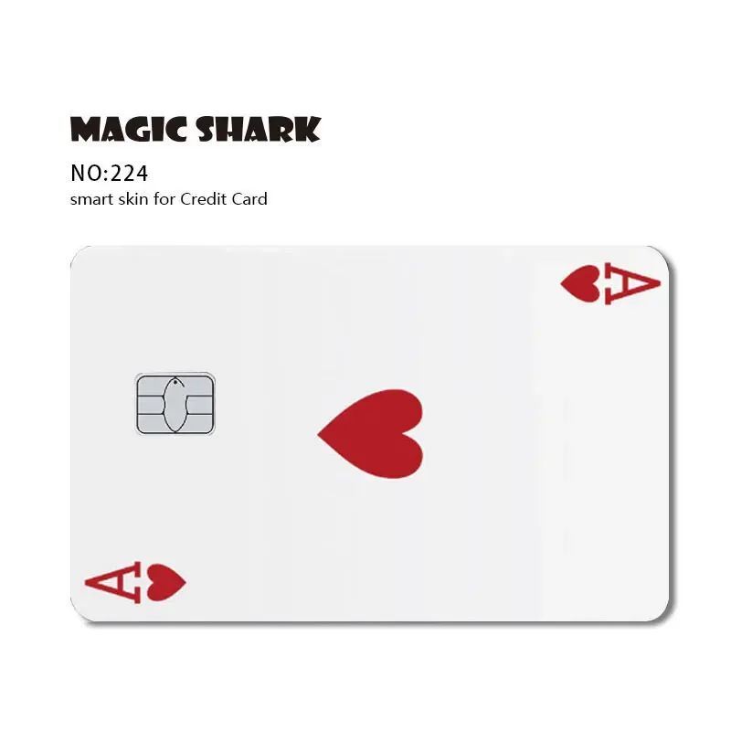 Magic Shark Sugar Daddy Meme Poke Money Funny Sticker Cover Skin Protective for Small Large Chip Credit Debit Card