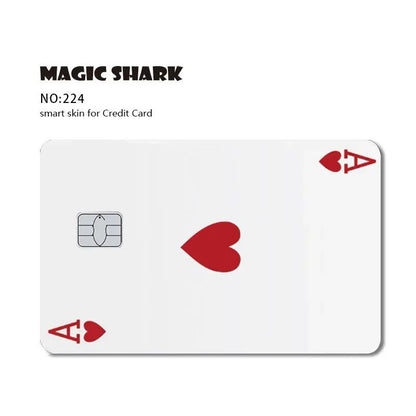 Magic Shark Sugar Daddy Meme Poke Money Funny Sticker Cover Skin Protective for Small Large Chip Credit Debit Card
