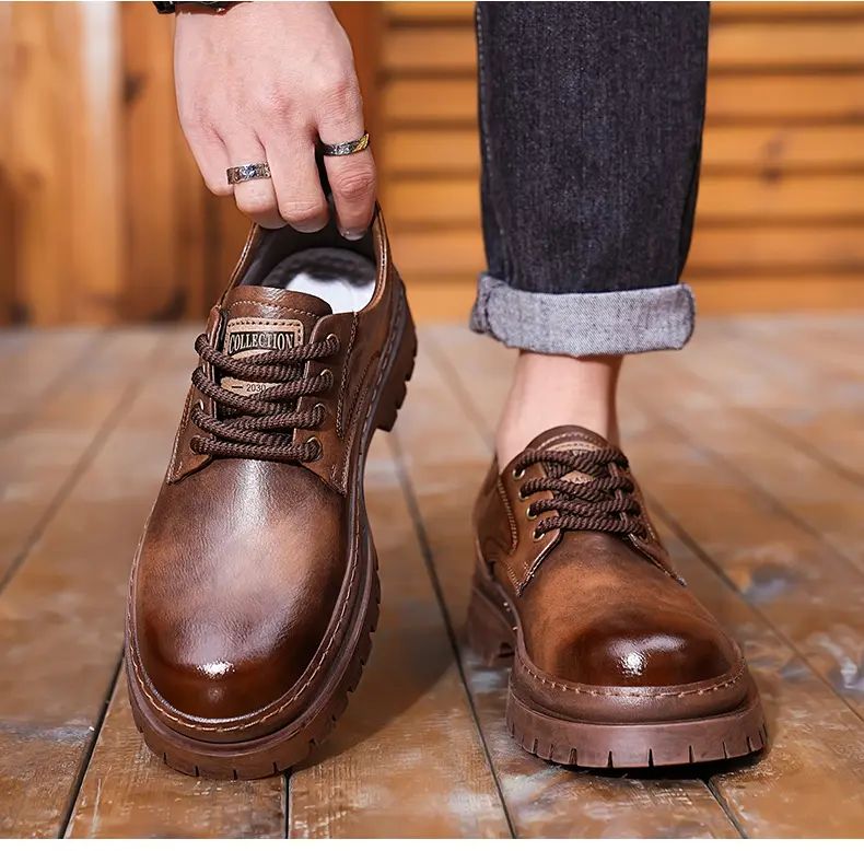 [ENLEN & BENNA] High-quality autumn and winter series men's shoes British fashion low-top men's leather shoes