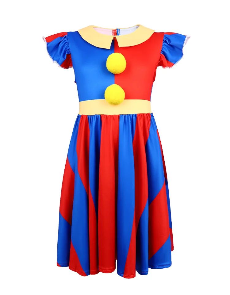 The Amazing Digital Freak Circus Pomni Cosplay Costume Kids Adults Caine Kinger Jumpsuit Tight Fitting Outfit Halloween Costumes