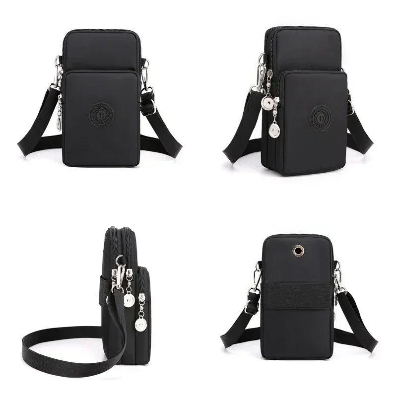 New Women Mobile Phone Bag Nylon Cell Phone Bag Coin Purse Strap Shoulder Bag Small Crossbody Bags for Women Wallet Travel Purse