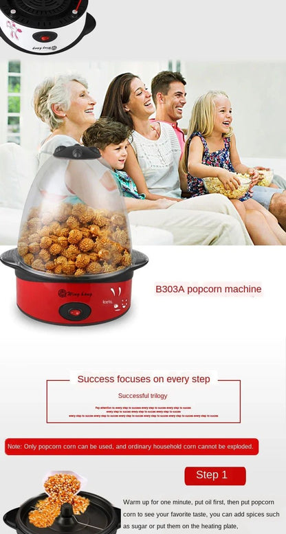 Popcorn Machine Household Small Electric Popcorn Machine Can Put Oil and Sugar Seasoning