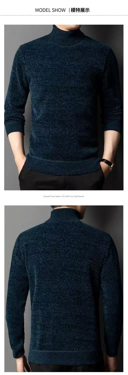 Men Turtleneck Sweater Casual Thick Men's Rollneck Knitted Sweater Warm Mens Jumper Woolen Sweater Male Outwear Knitwear 3XL 4XL