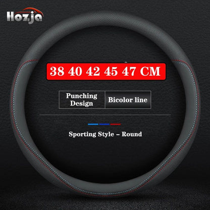 38CM 40CM 42cm 45cm 47cm Car Truck Extra Large Artificial Leather Steering Wheel Braid Cover Universal Auto Interior Accessories