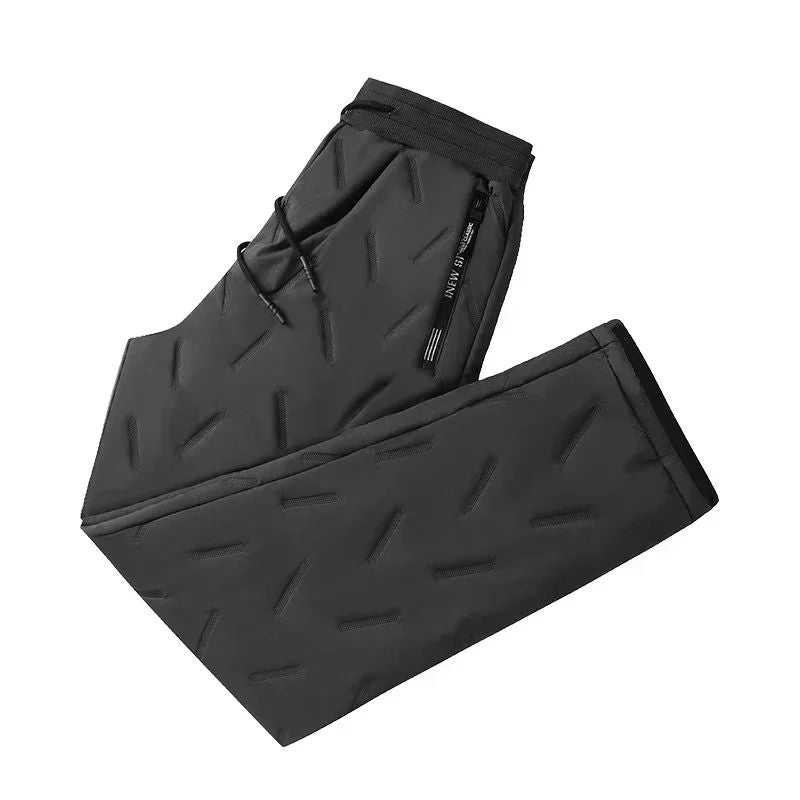 Cotton Pants Men Winter Lambswool Padded Thickened Warm Men Pants Hundreds of Large Size Men Windproof Down Cotton Pants