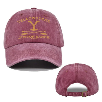 YELLOWSTONE Dutton Ranch Baseball Cap Snapback Sun Hat Spring Autumn Baseball Cap Sport Hip Hop Fitted Cap Hats for Men Women