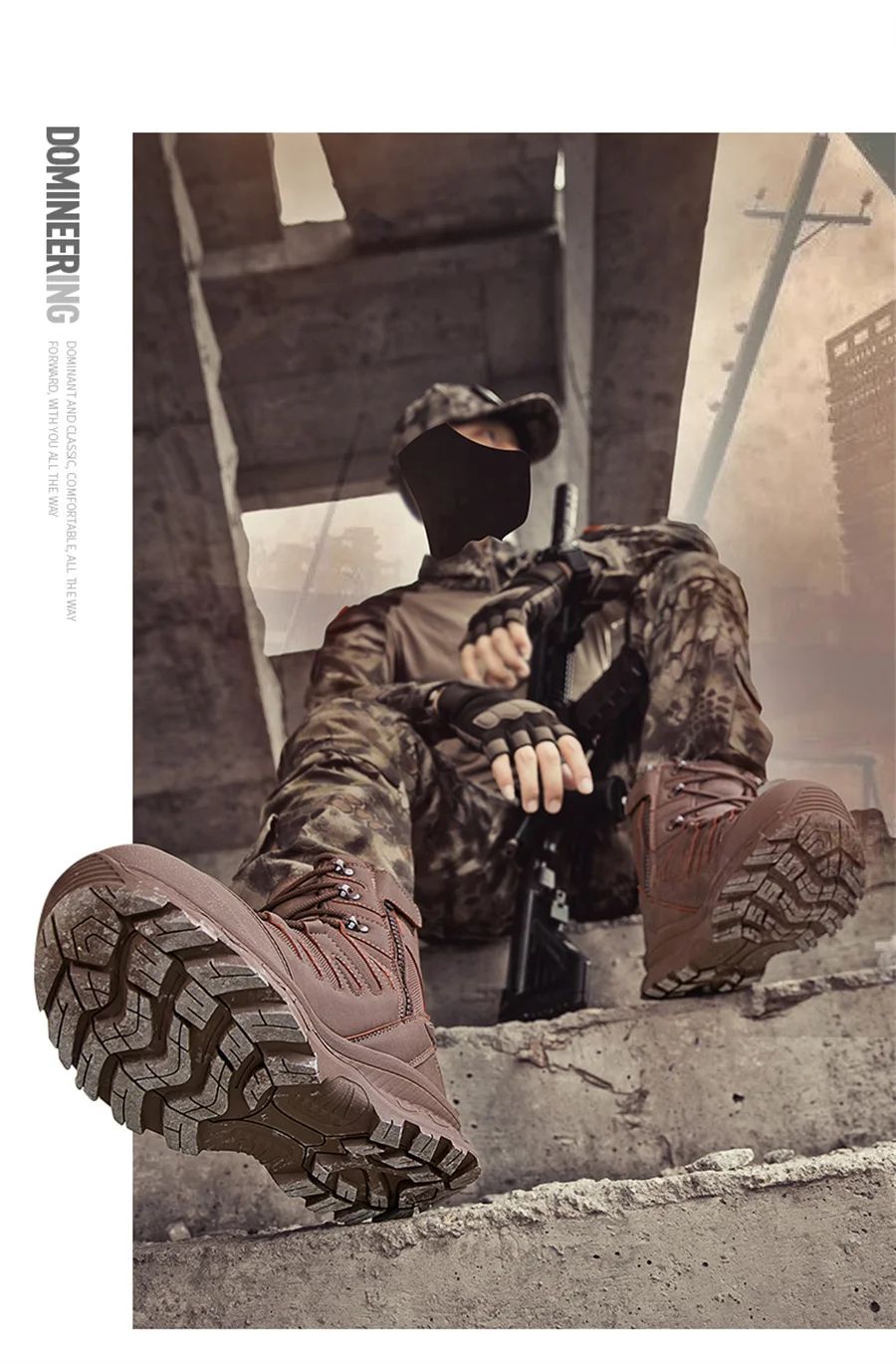 High Top Waterproof Men's Tactical Boots Hiking Shoes Large Size 47 Outdoor Sneakers Hiking Boots Non Slip Motorcycle Boots Men