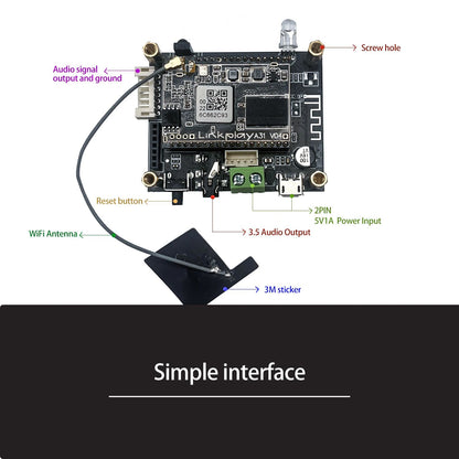 D10 Bluetooth 5.0 Audio Receiver Board Wireless Stereo Music Module Multiroom DIY WiFi Home Audio System