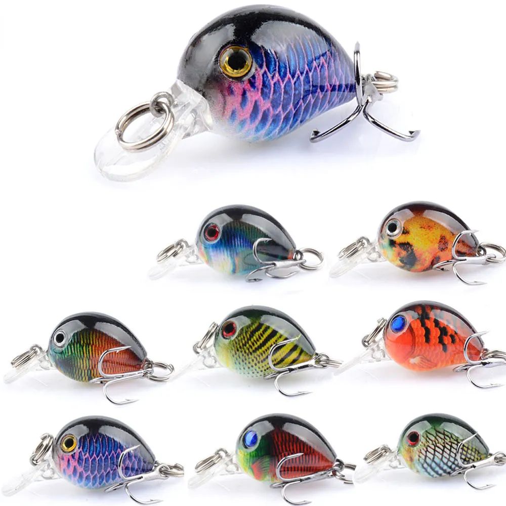 Novo Wobbler de Pesca para Carpa Isca Artificial Anzol Único BKK Isca Falsa a Laser Luya Rocha Água Flutuante "Homenzinho Gordo" 3,3CM/2G