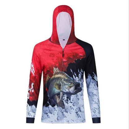 Camisa de Pesca Masculina de Manga Longa Profissional Respirável de Secagem Rápida com Capuz Anti-UV para 2026, Roupas Masculinas de Pesca para Uso Externo, Casaco de Pesca