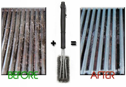 Grill Cleaning Brush BBQ Tool Grill Brush 3 Stainless Steel Brushes In 1 Cleanin Bbq Accessories Best Cleaner Barbecue bbq