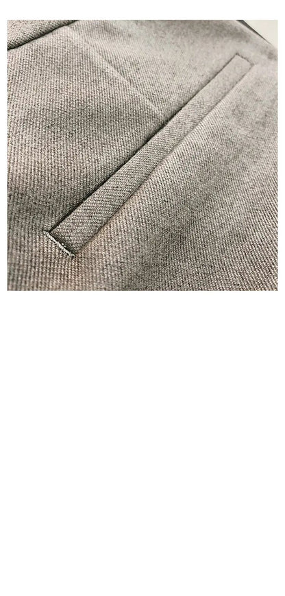 Calça Social Masculina Outono Inverno Engrossada Casual Slim Fit Reta Formal Negócios Lã Tecido Calça Social Escritório