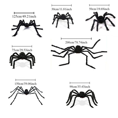 Teia de Aranha Gigante Preta Assustadora de Halloween Decoração de Halloween para Casa Bar Adereços de Casa Assombrada Decoração Externa de Feriado