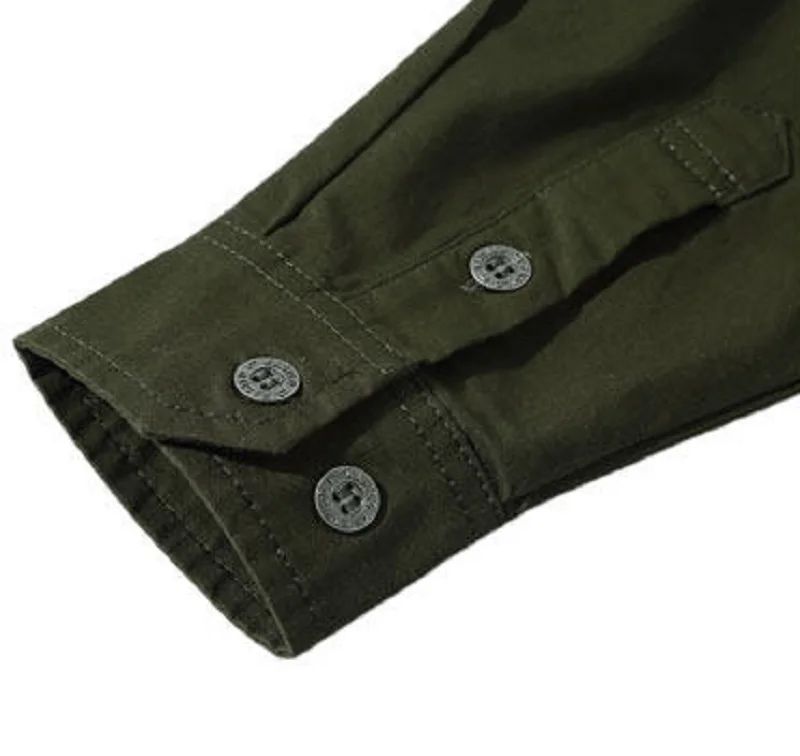 Spring Autumn New Men Long Sleeve Cargo Polo Shirt Casual Fashion Cotton Shirt Male Tactic Military Embroidery Tops