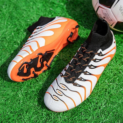 Men Match Non Slip Football Boots Cleats Indoor Outdoor Soccer Shoes Sport Training Long Spikes FG/TF Boys Futsal Comfortable