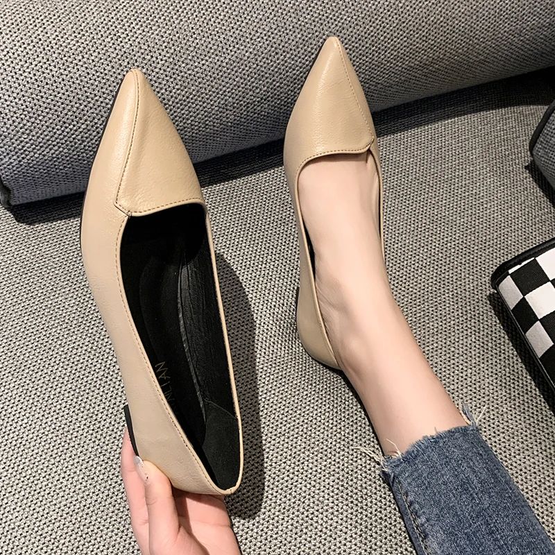 Women Fashion Pointed Toe Slip on Shoes Summer Woman Loafers Comfortable Ladies Yellow Boat Shoes Autumn Flats Zapatos Mujer