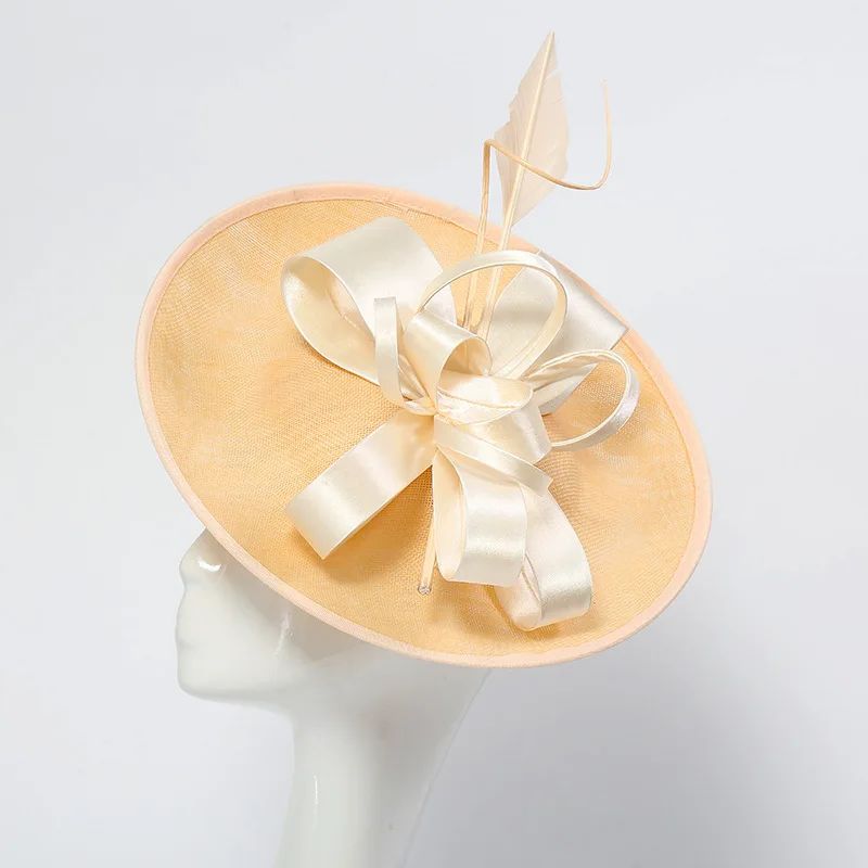 Wedding Mesh Fascinators for Women Tea Party Hat Kentucky Derby Headpiece Feather Fancy Hats Wedding Church Hatinator Headband