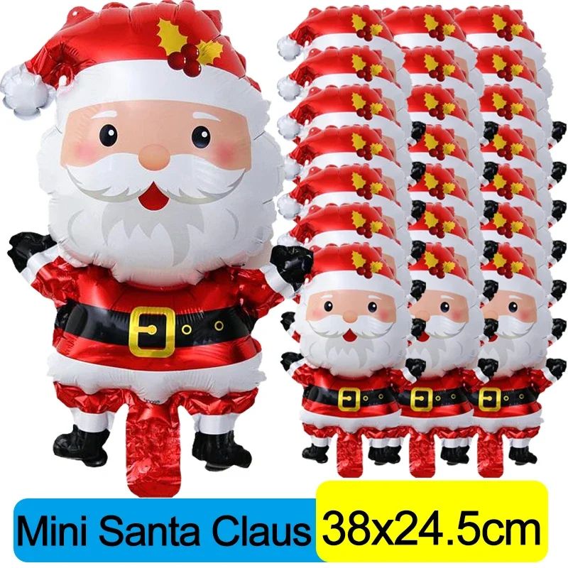 Christmas Santa Claus Gingerbread Man Xmas Tree Foil Balloons for Christmas Home Party Aluminum Film Balloon Decor Supplies
