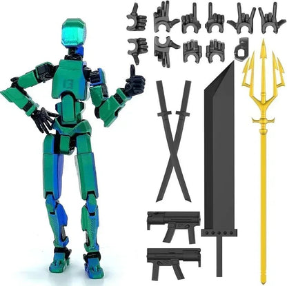 3D Printed Movable Shapeshift Robot Action Figuras 3rd Generation Lucky 13 Figure Toys Dummy DIY Mannequin Decompression Toys