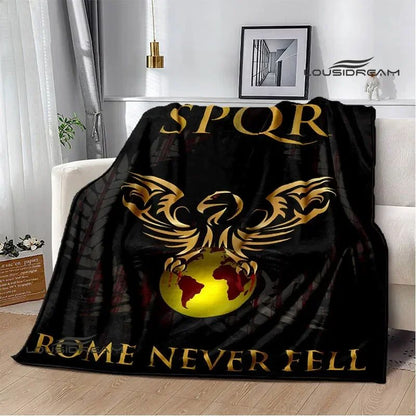 Roman SPQR logo printed blankets Children's warm blanket soft and comfortable blanket home travel blankets birthday gift