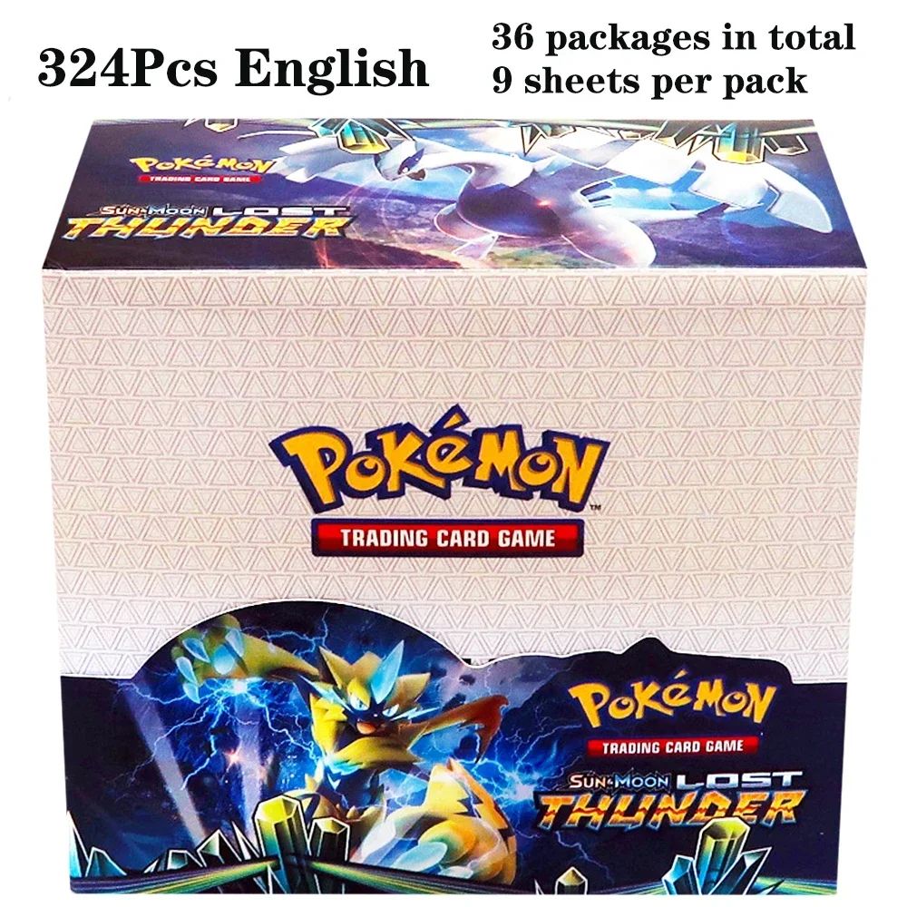 324 pçs/caixa Pokémon TCG: Sol e Lua, Escuridão Incendiada, 36 Pacotes, Caixa de Booster, Jogo de Cartas Pokémon, Brinquedos Colecionáveis, Jogo de Tabuleiro Prismático
