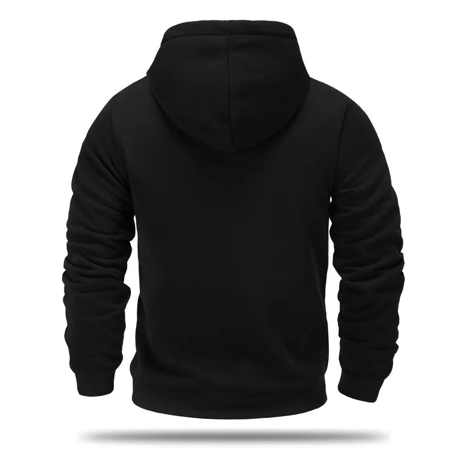 Cross-Border Men's USB Heated Fleece-Lined Sweatshirt Warm Outdoor Casual Clothing Electric Heating Hooded Sweatshirt