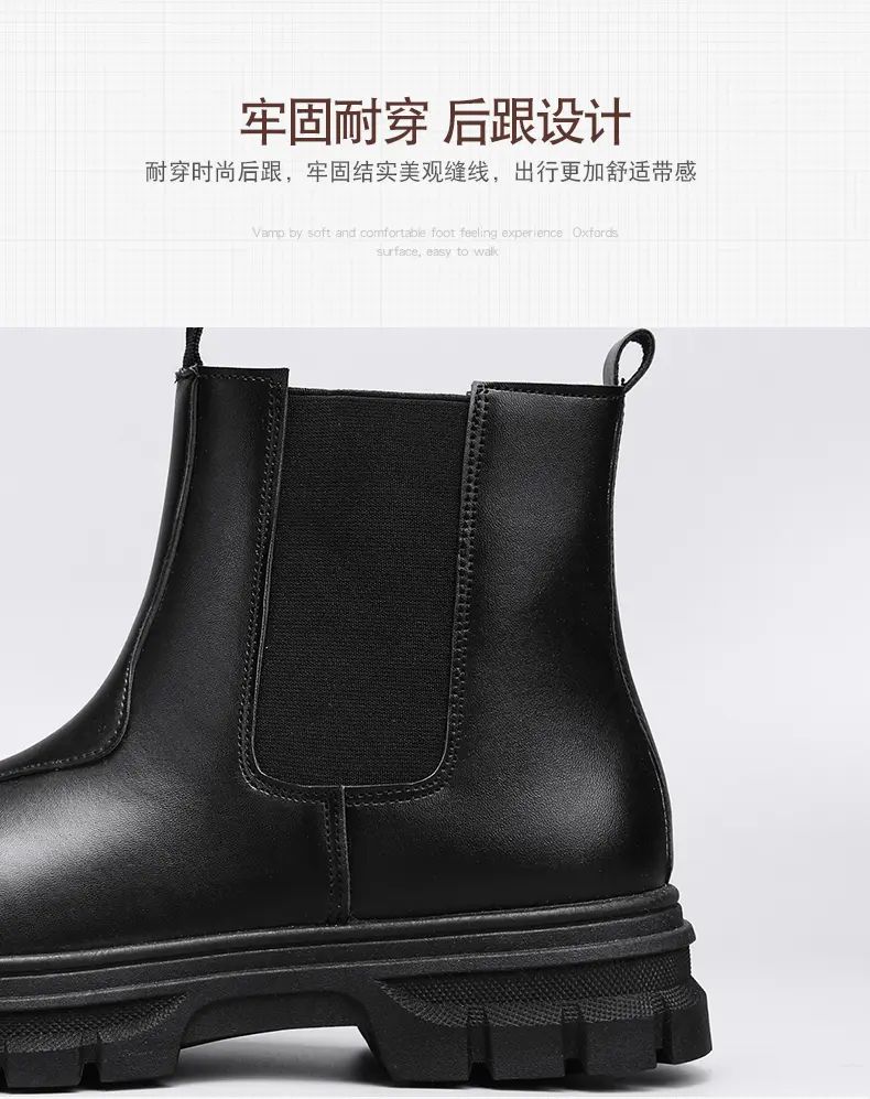 botas chelsea masculinas de luxo cano alto, sapatos de couro originais pretos da moda, bota plataforma de cowboy, bota chunky com cano longo elegante