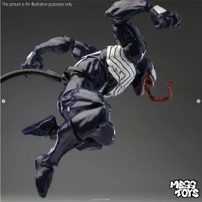 In stock NEW Mess Toys Venom Lethal Neighbor Spider Man Symbiotic Black Suit Messtoys Spiderman Anime Action Figure Model toys
