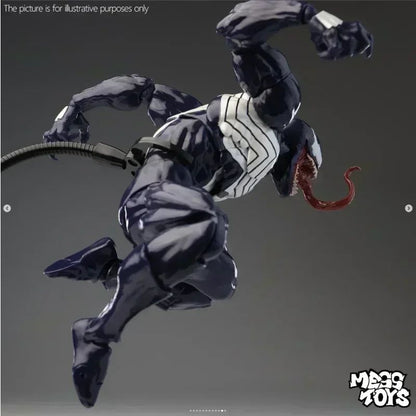 In stock NEW Mess Toys Venom Lethal Neighbor Spider Man Symbiotic Black Suit Messtoys Spiderman Anime Action Figure Model toys