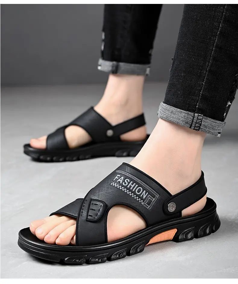 Hot Sale Men Sandals Casual Shoes Outdoor Walking Sandals for Men Beach Shoes Men Slippers Open Toe Flat Two Passes