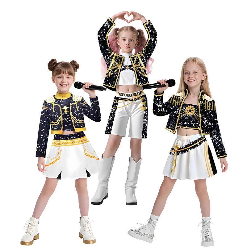 Anime Movie Kids  Cosplay Rumi Zoey Mira Cosplay Suit Clothes KPop Rumi Zoey Cosplay Costume 3D Print Costume