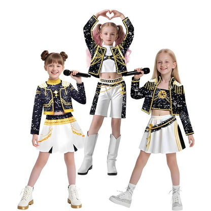 Anime Movie Kids  Cosplay Rumi Zoey Mira Cosplay Suit Clothes KPop Rumi Zoey Cosplay Costume 3D Print Costume