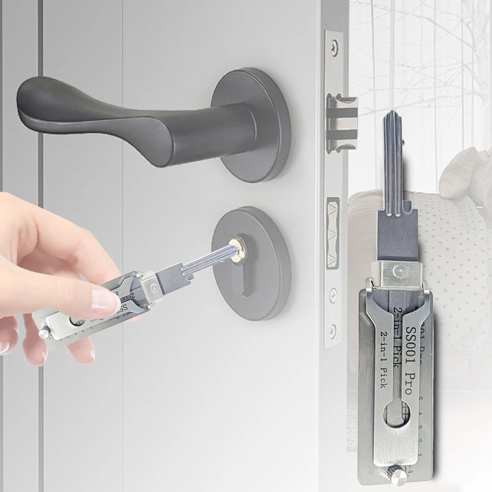 1PCS SS001 Key Decoder Stainless Steel Precision Tool O-ring Pickup Kit Hook Tool Pickup Hand Tool Maintenance Repair Kit