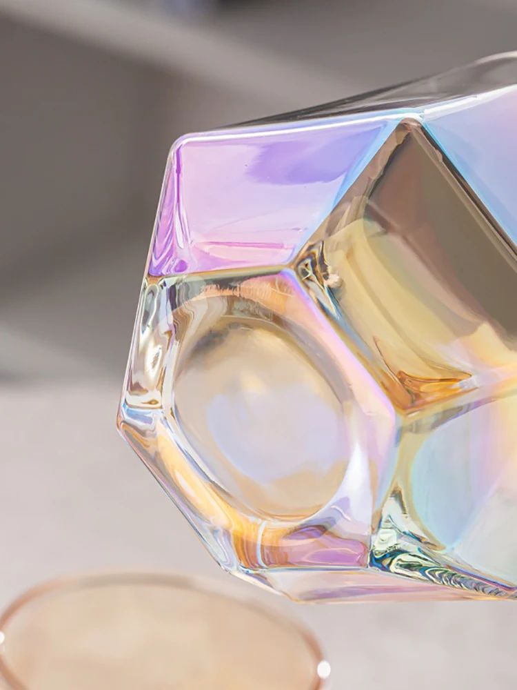Taças de Vinho Borda Hexagonal 300ml Taça Transparente para Coquetéis Bar Festa Clube Banquete Utensílio para Beber Champanhe Limonada Água