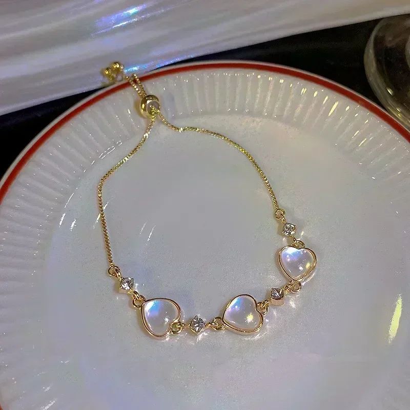 Pulseira de Tulipa de Opala Requintada com Zircônia para Mulheres Acessório Diário Personalizado da Moda Joias para Festas Presentes de Aniversário