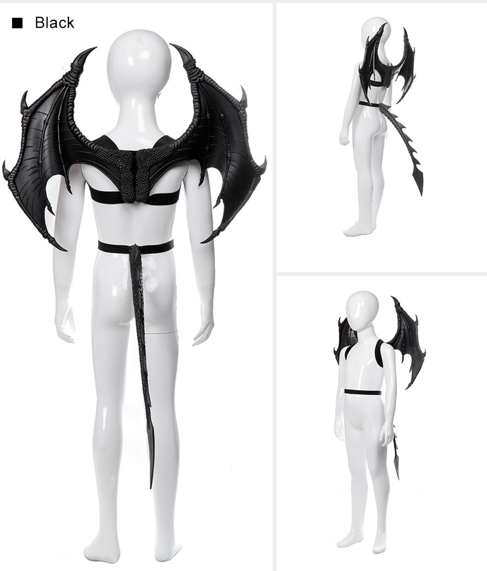 Animal Cospty Dragon Costume Purim Christmas Gift Carnival Party  Cosplay Set Wing and Tail faucet Costume