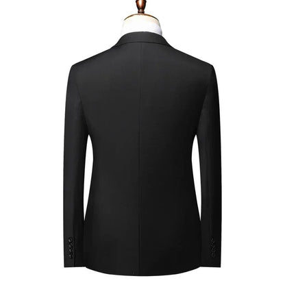 S-8XL Blazer New Men's Fashion Business Solid Color British Style Professional Work Groom Wedding Dress Best Man Blazer Jacket